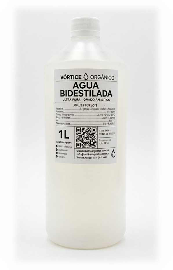 Botella de 1 litro de agua bidestilada para CPAP