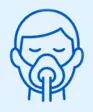 Icono de equipo CPAP para uso con agua destilada bidestilada